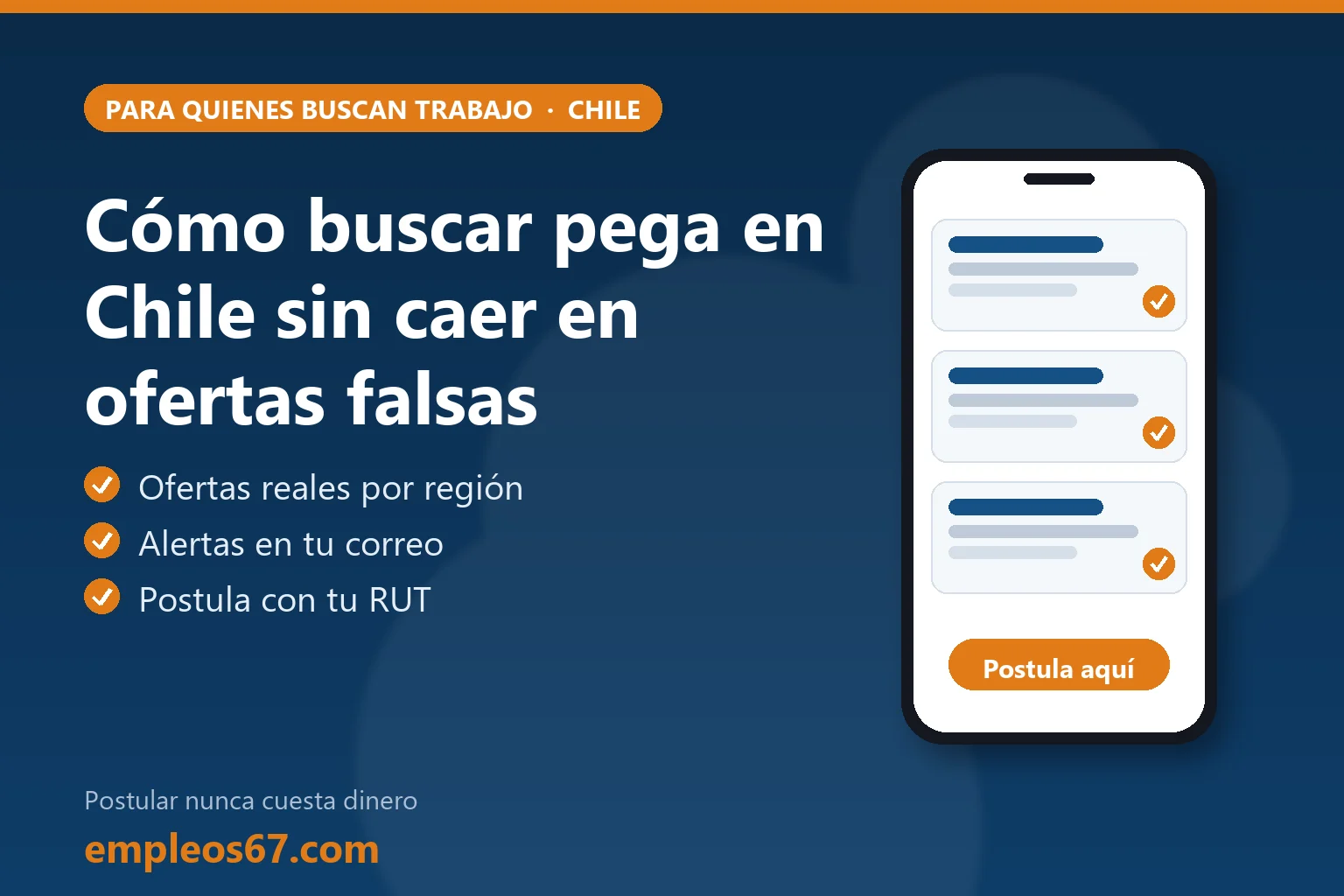 Persona en Chile buscando pega con ofertas reales desde el celular