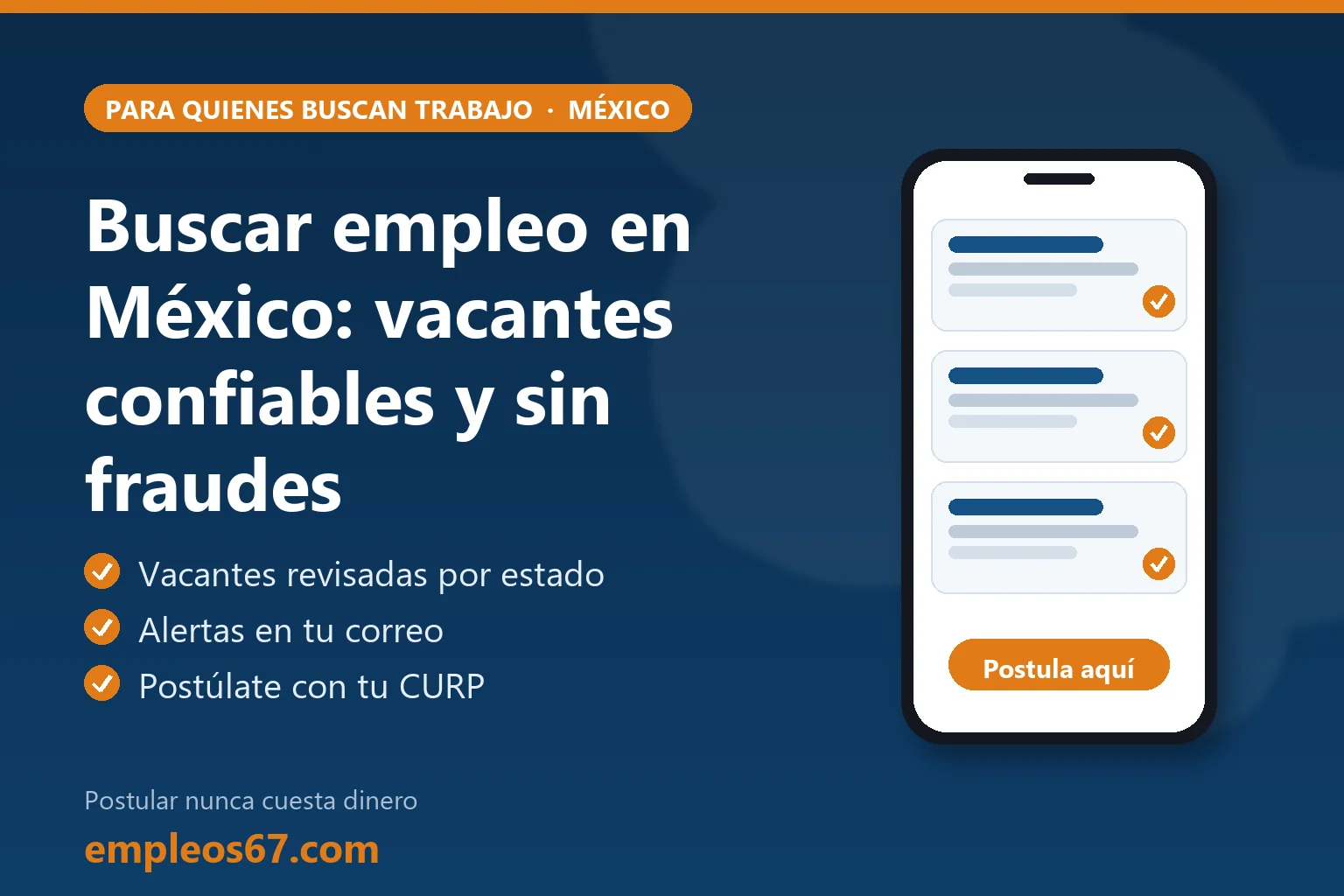 Persona en México buscando empleo y vacantes confiables desde el celular