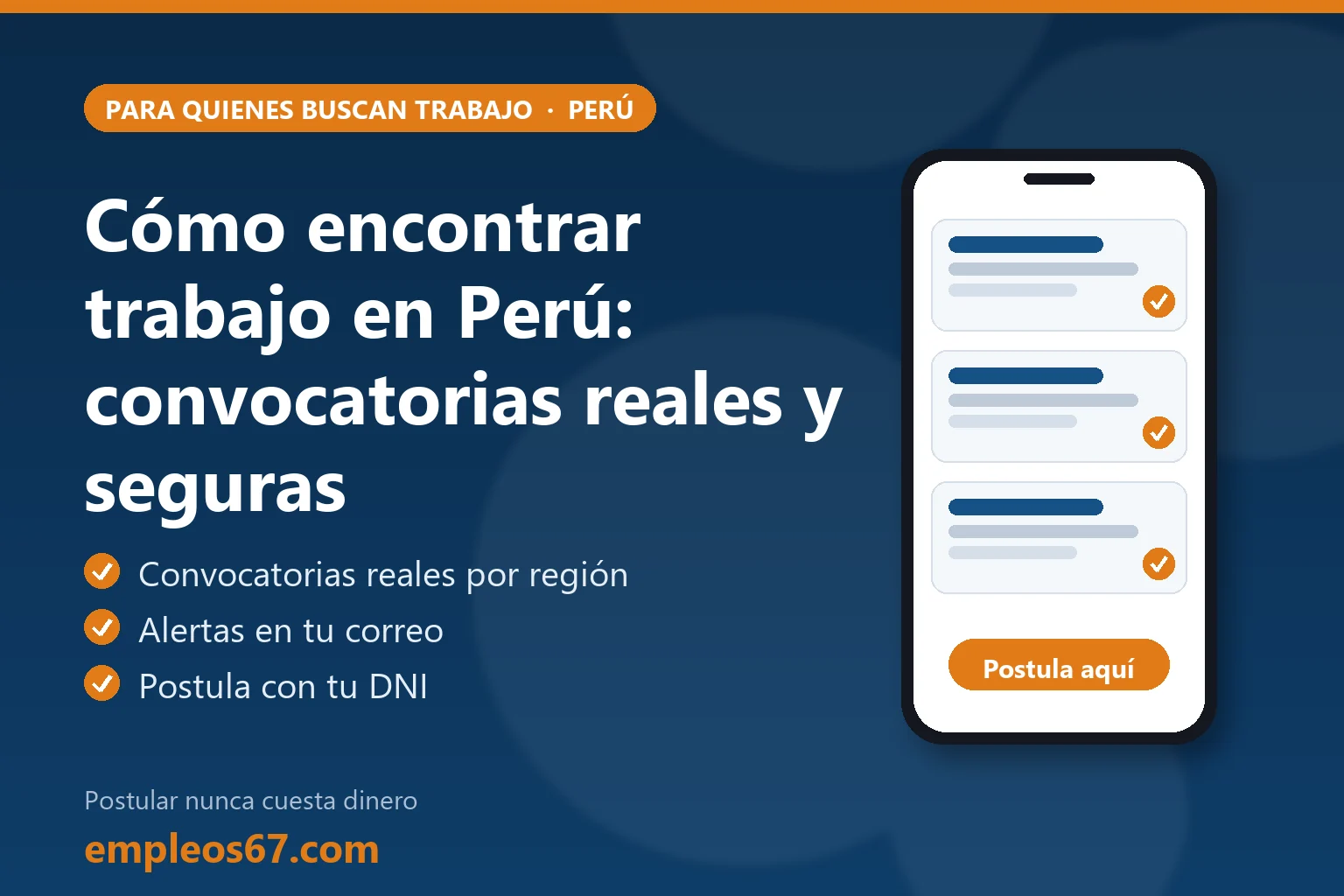 Joven peruano buscando convocatorias de trabajo reales desde su celular